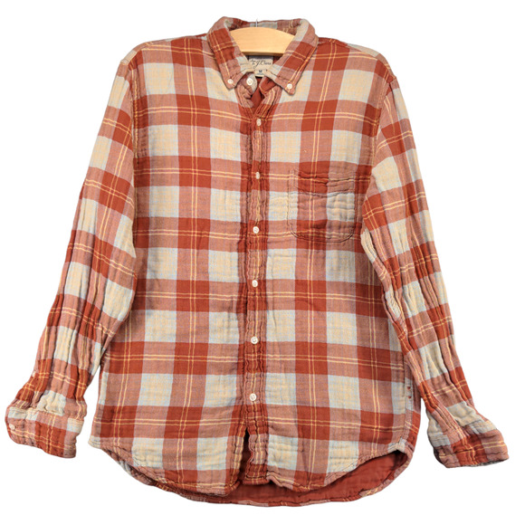 J. Crew Men's Slim Button Up Shirt Multicolor Plaid Medium Long Sleeve Cotton - Picture 1 of 13